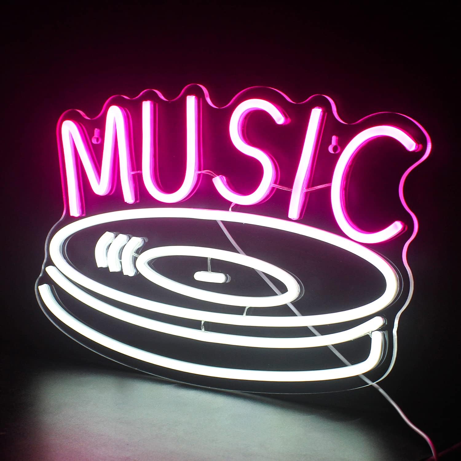 MUSIC and record Neon Decoration