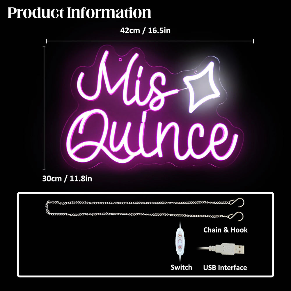 Mis Quince Neon decor