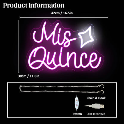 Mis Quince Neon decor