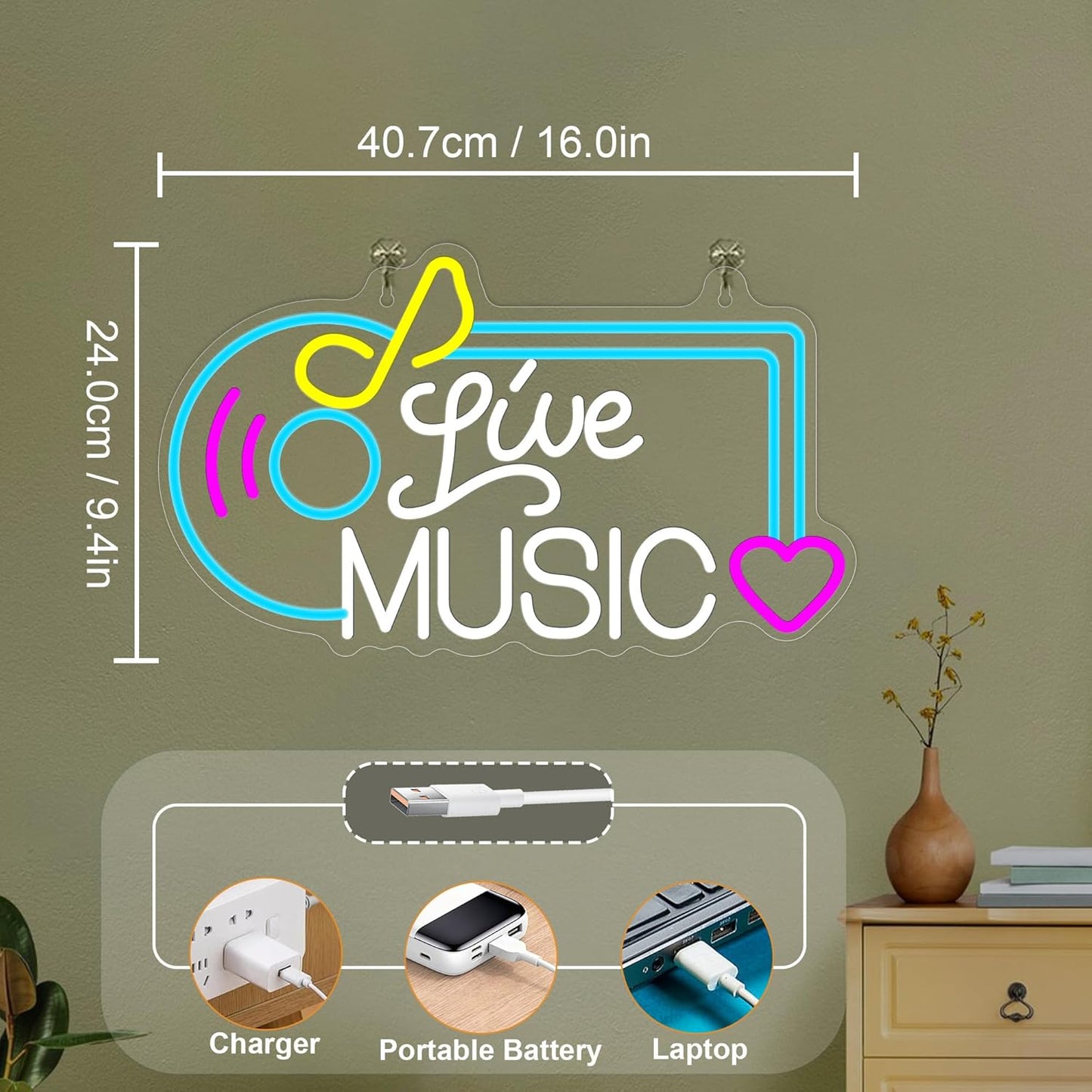 Live Music Neon Light