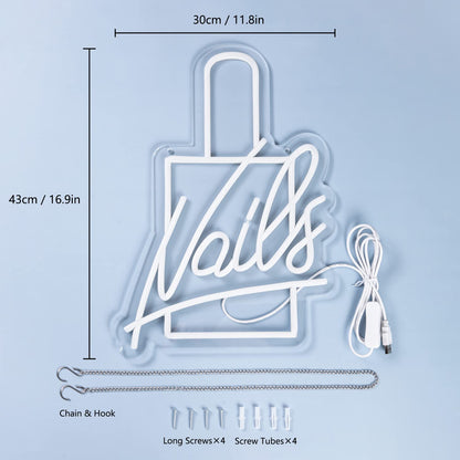 Nail polish neon light
