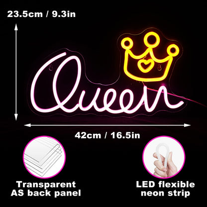 Queen Neon Sign Decoration