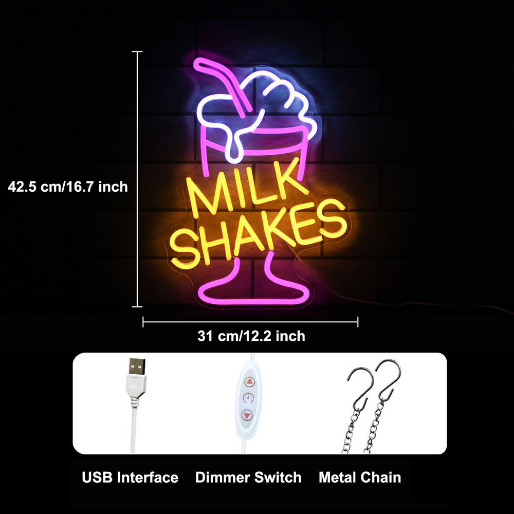 Restaurant Milk Shakes Neon