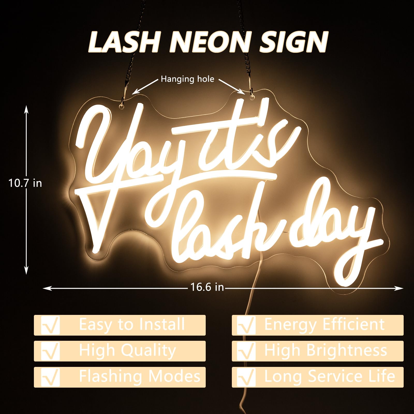 Salon Yay It's Lash Day Neon