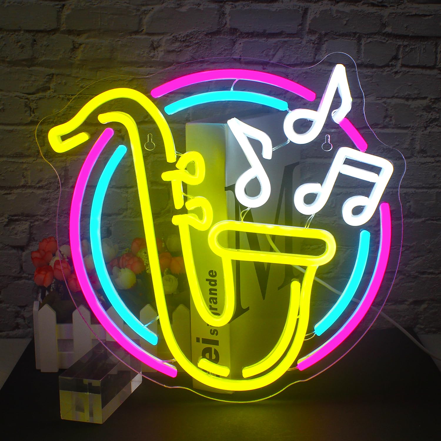 Saxophone neon sign