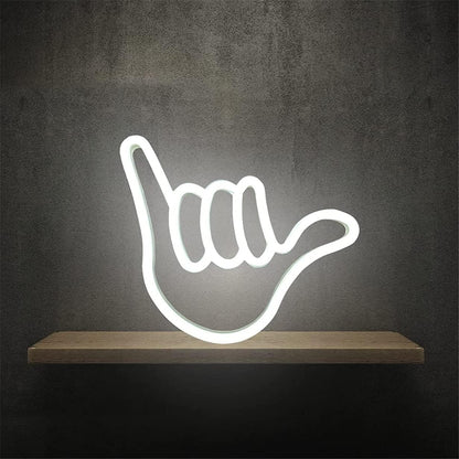Shaka Hand Neon Light