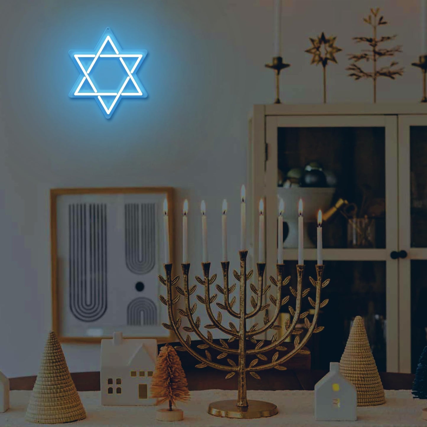 Star of David Neon for Home