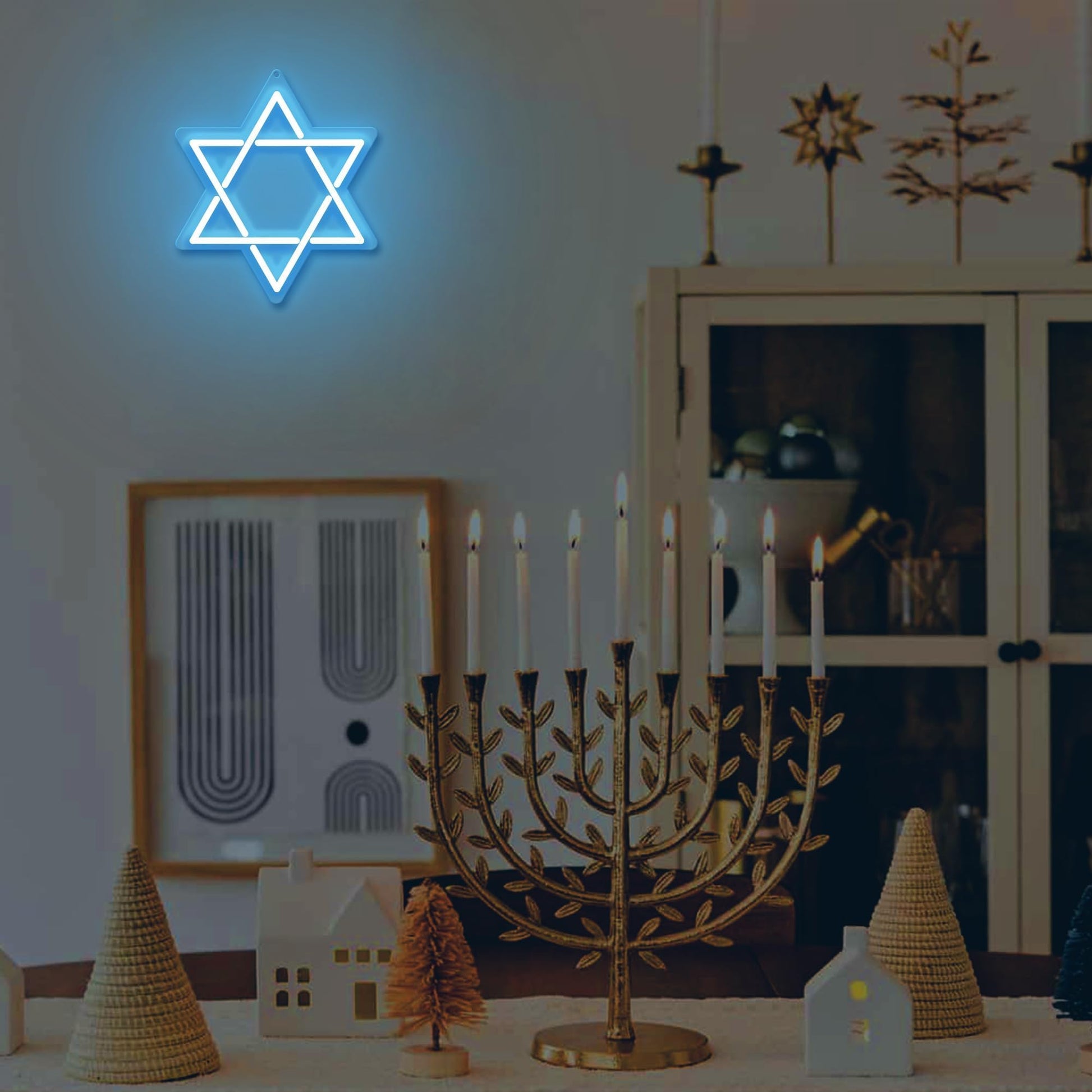 Star of David Neon for Home
