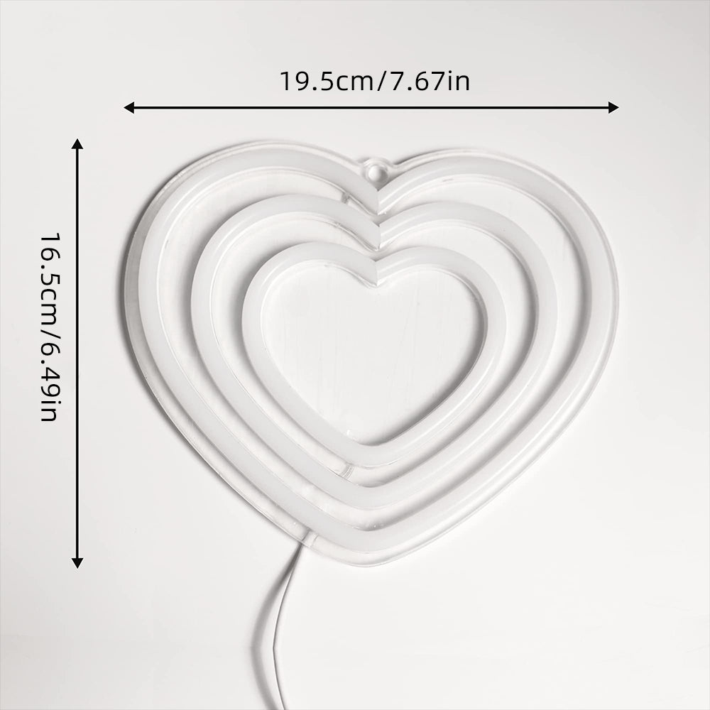 Triple Heart Neon Light for Home