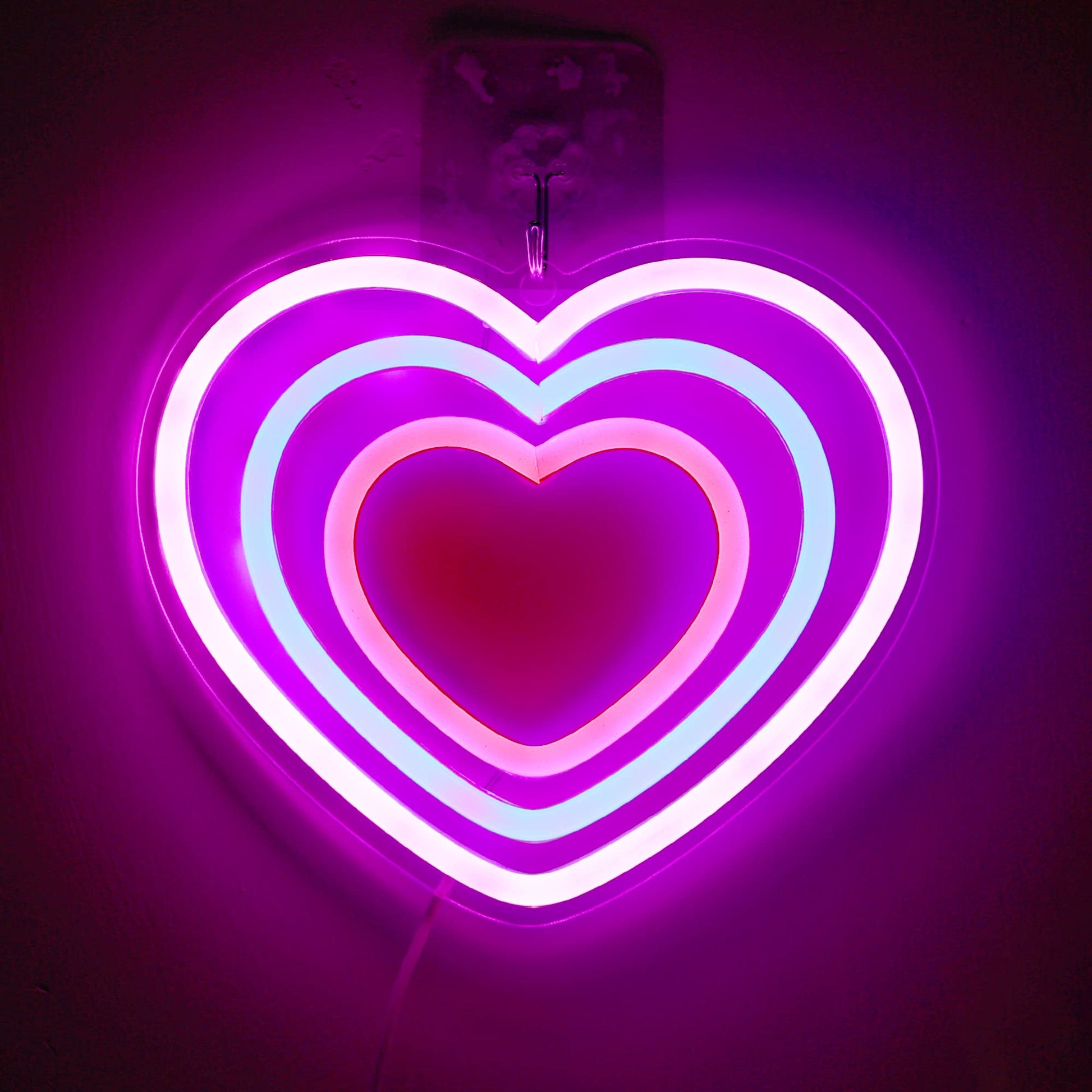Triple Heart Neon Sign