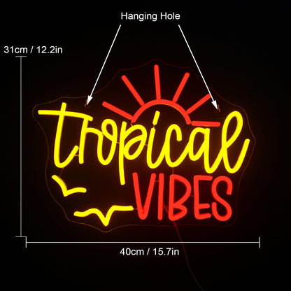 Tropical vibes neon