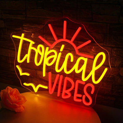 Tropical vibes neon for rooms