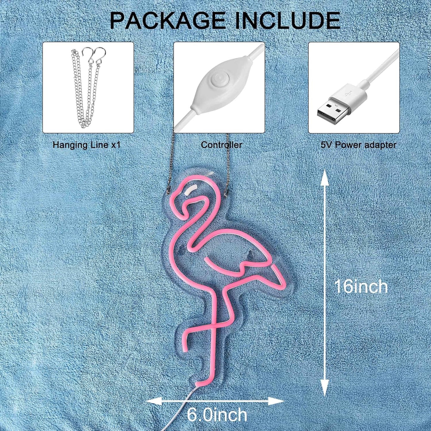 Wall Flamingo Neon Sign