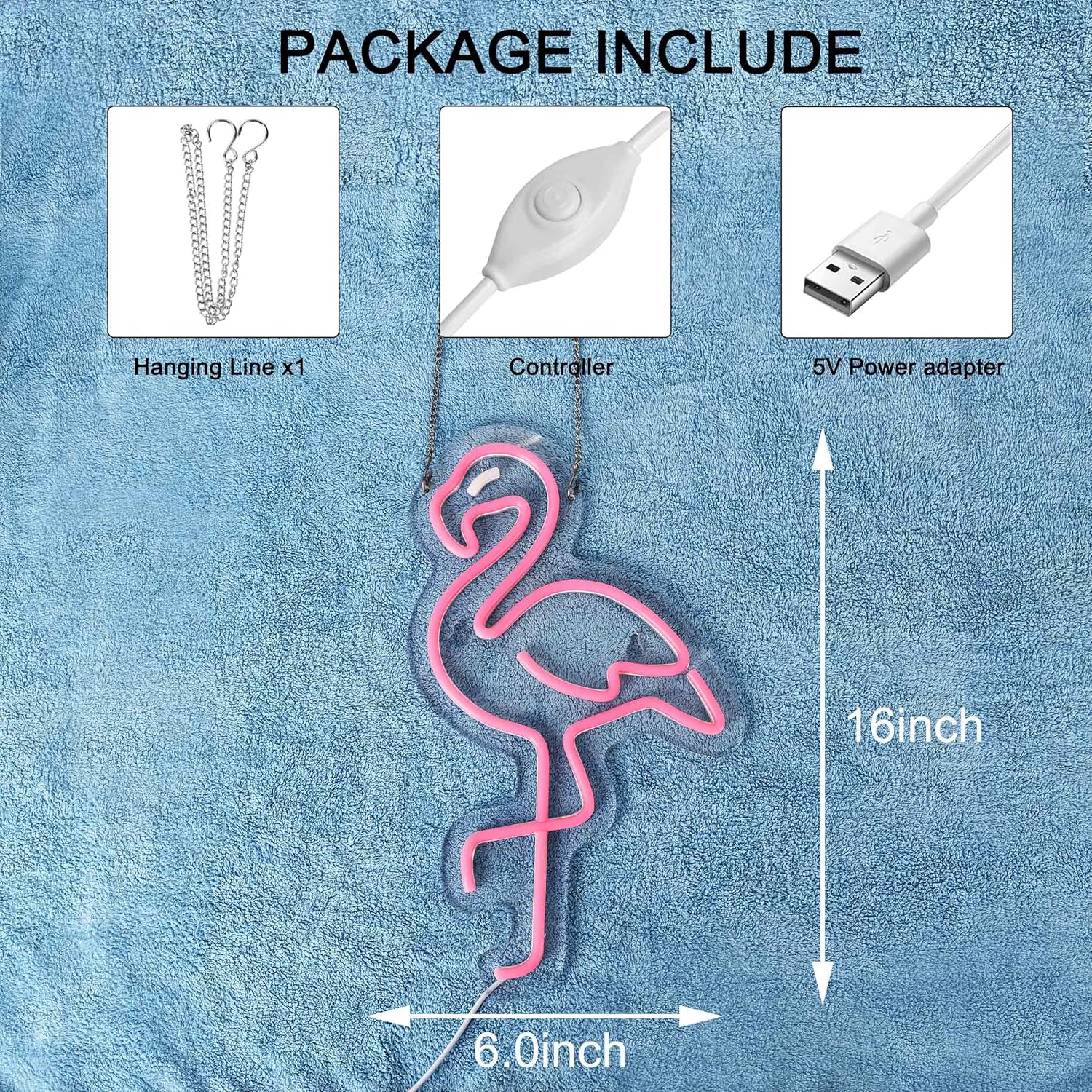 Wall Flamingo Neon Sign