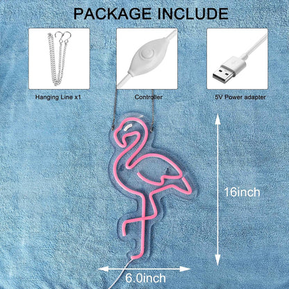 Wall Flamingo Neon Sign