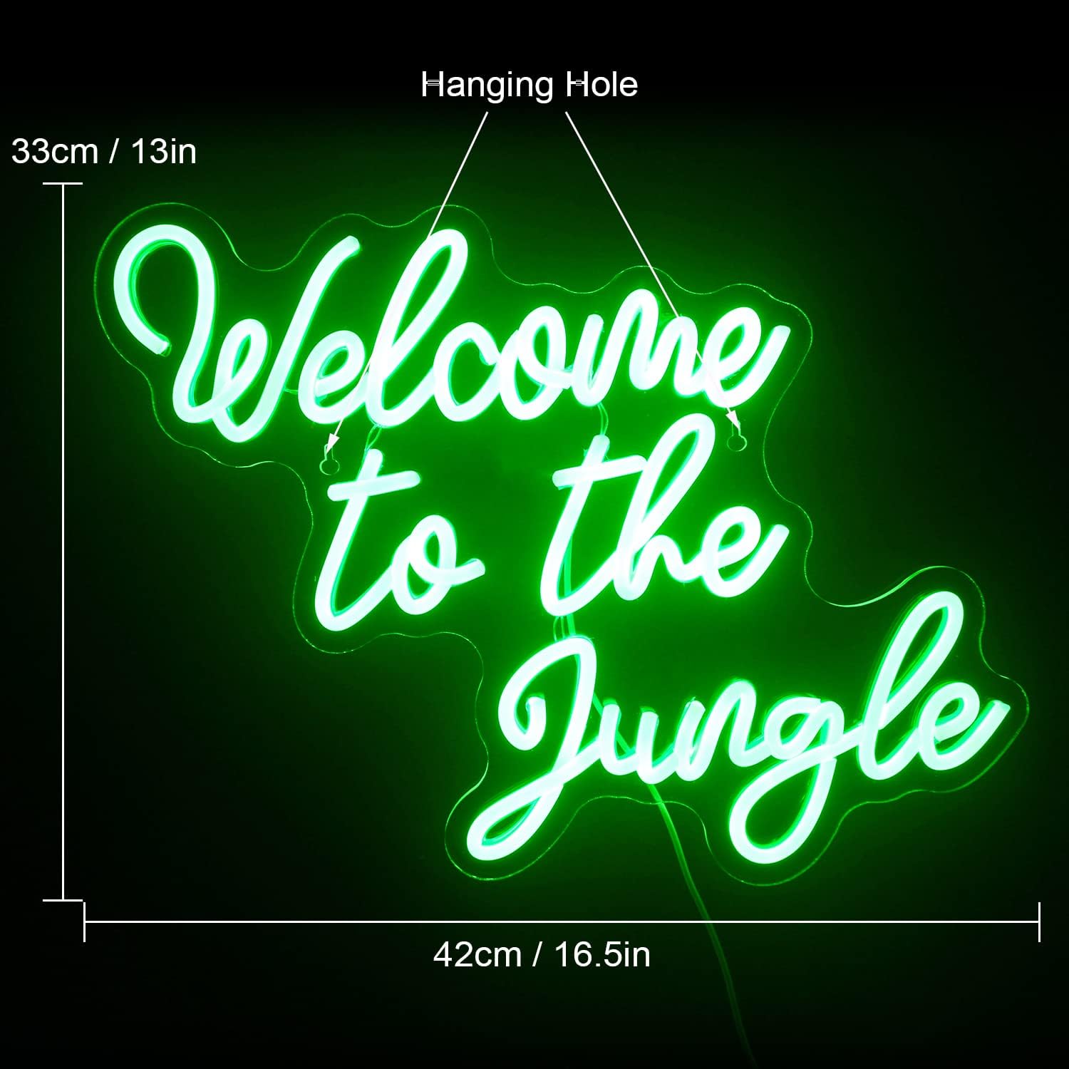 Welcome to the jungle neon sign