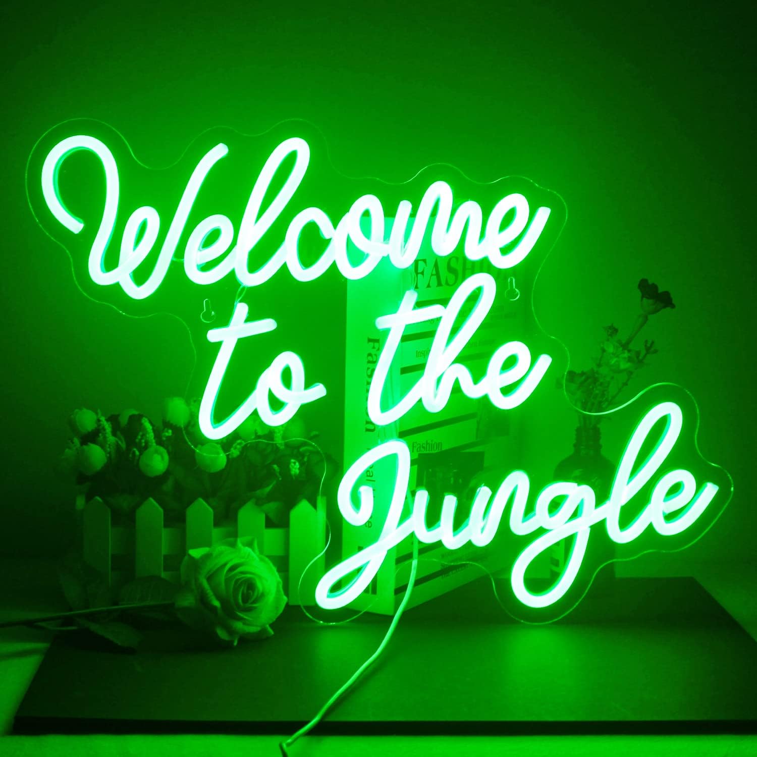 Welcome to the jungle neon sign_Green
