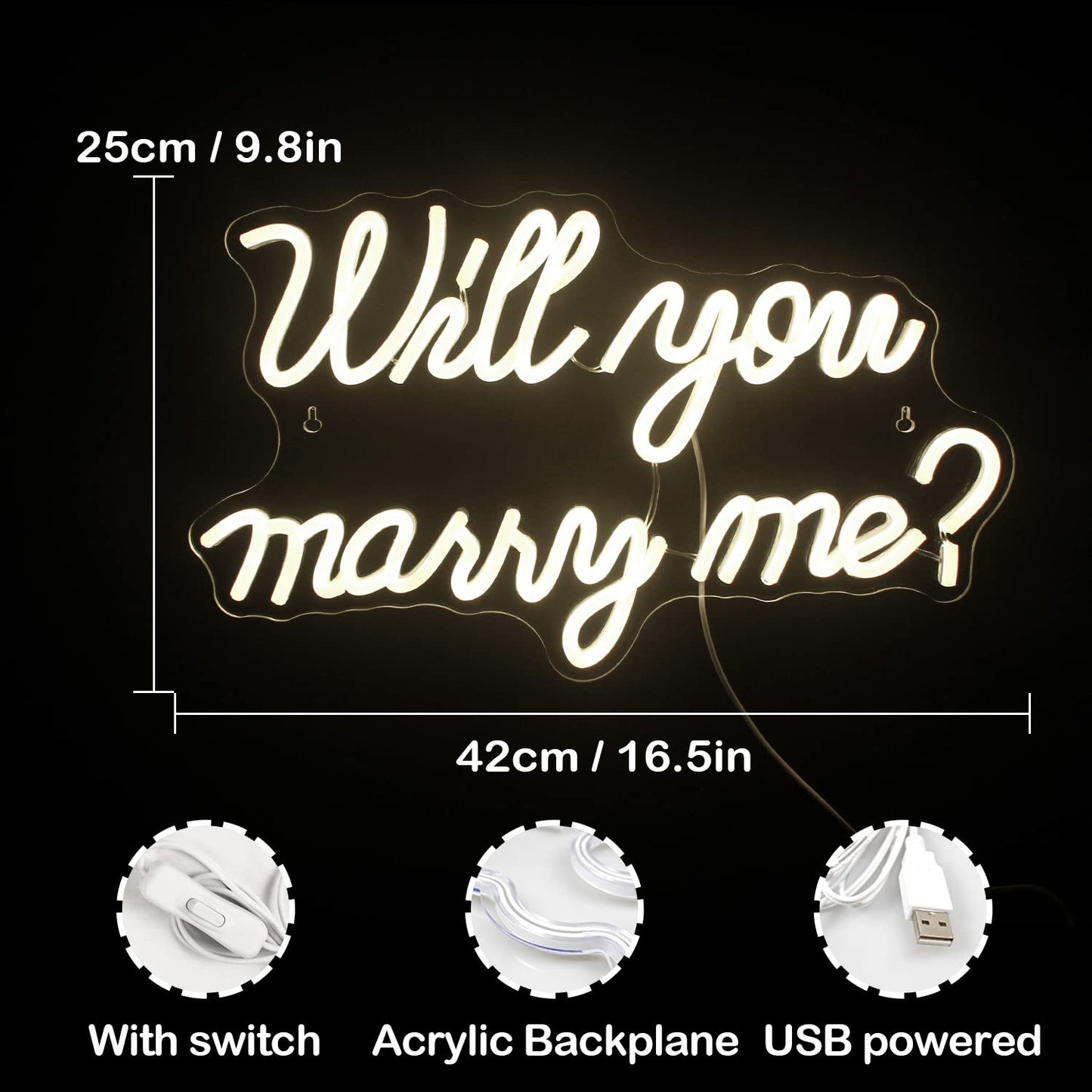 Will you marry me Neon for wedding