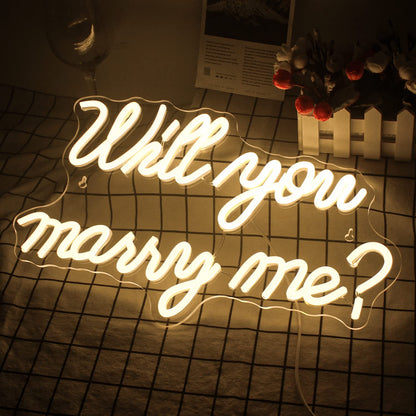 Will you marry me Neon light