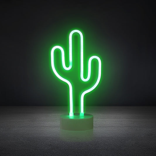 Cactus Desk Neon Light