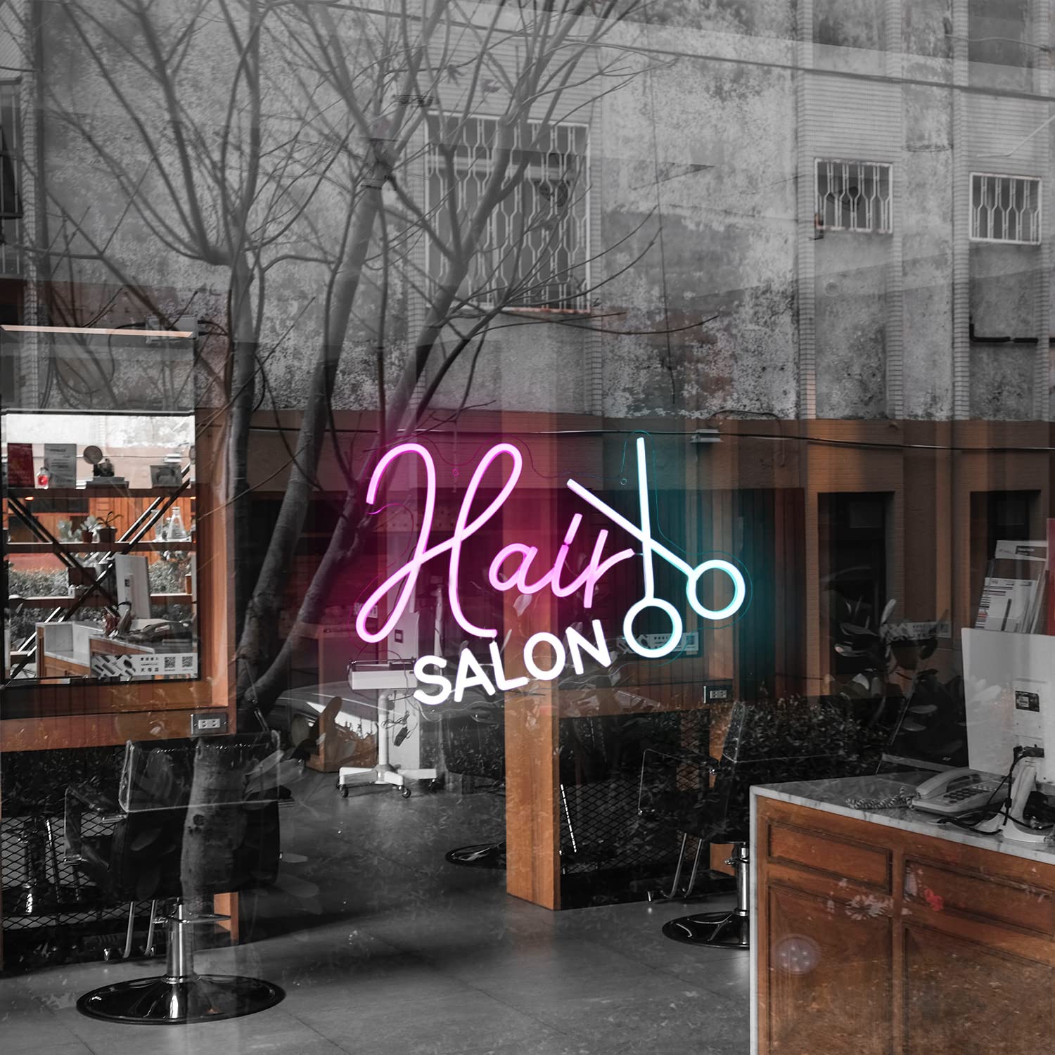 hair salon neon barber shop decoration