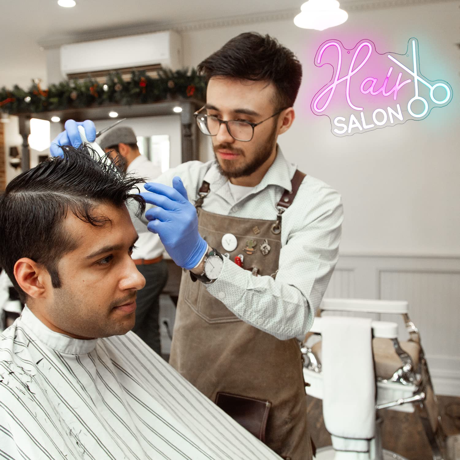 hair salon neon for barber shop
