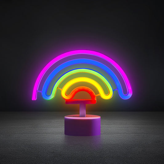 Rainbow Desk Neon Sign