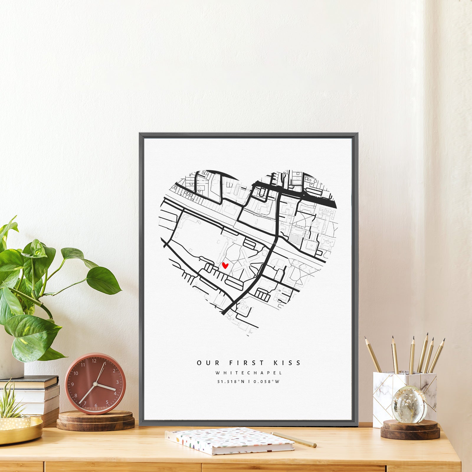 Where It All Began, Where We Met, Our First Date Map, Personalized For Him Her, Couple Wall Art, One Year Anniversary For Boyfriend Girlfriend Wife Husband