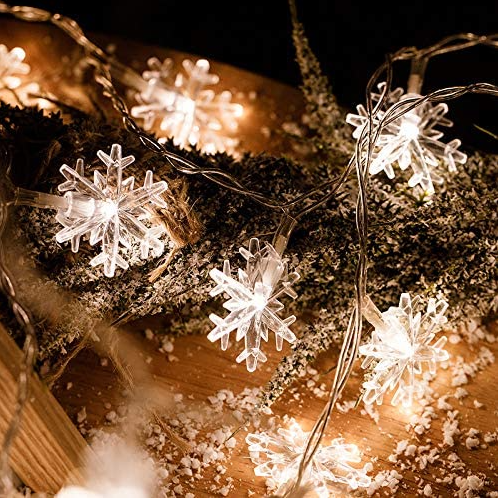 Snowflake String Lights 19.6FT 40LEDS Fairy Lights