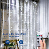 300 LED Indoor Curtain Light Warm White