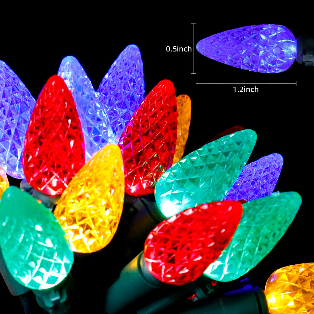 Solar Outdoor Christmas Strawberry String Lights