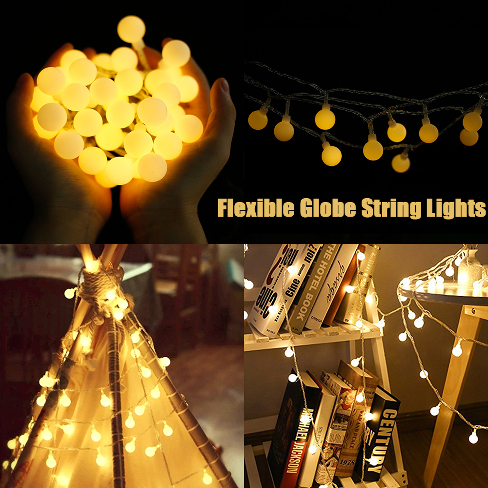 100 LED Outdoor Warm White Globe String Light