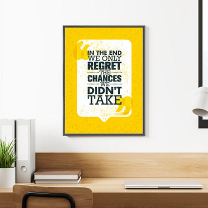 Framed Aluminum Alloy Canvas Wall Art Positive Quote - 12x16in, High Definition Giclee Print, Ready to Hang, Office Wall Art Decor